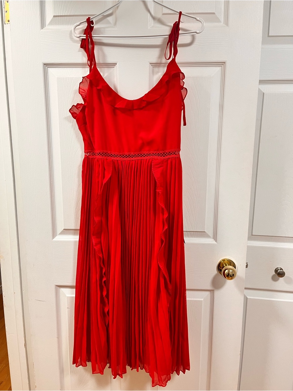 Lulu's Vibrant Red Midi Dress